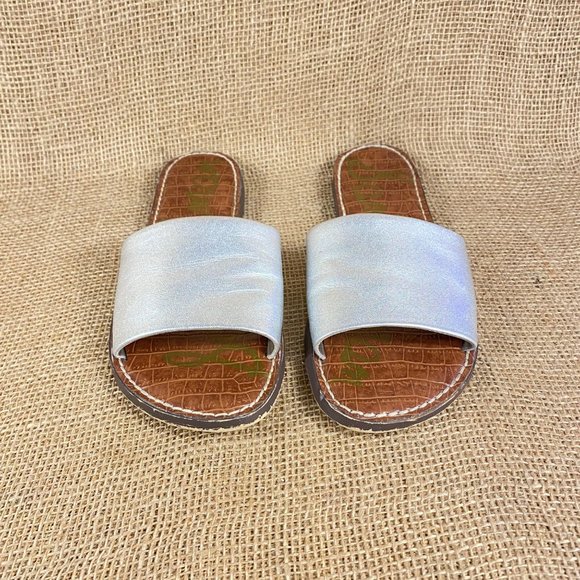 Sam Edelman sandals slides silver slippers women’s size 8.5 - Picture 7 of 7